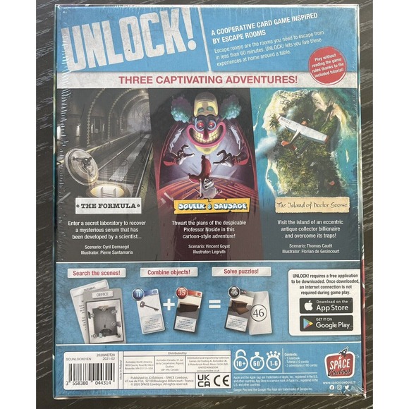 Unlock! Escape Adventures by Cyril Demaegd 2020 Space Cowboys, New and Sealed - Picture 2 of 9